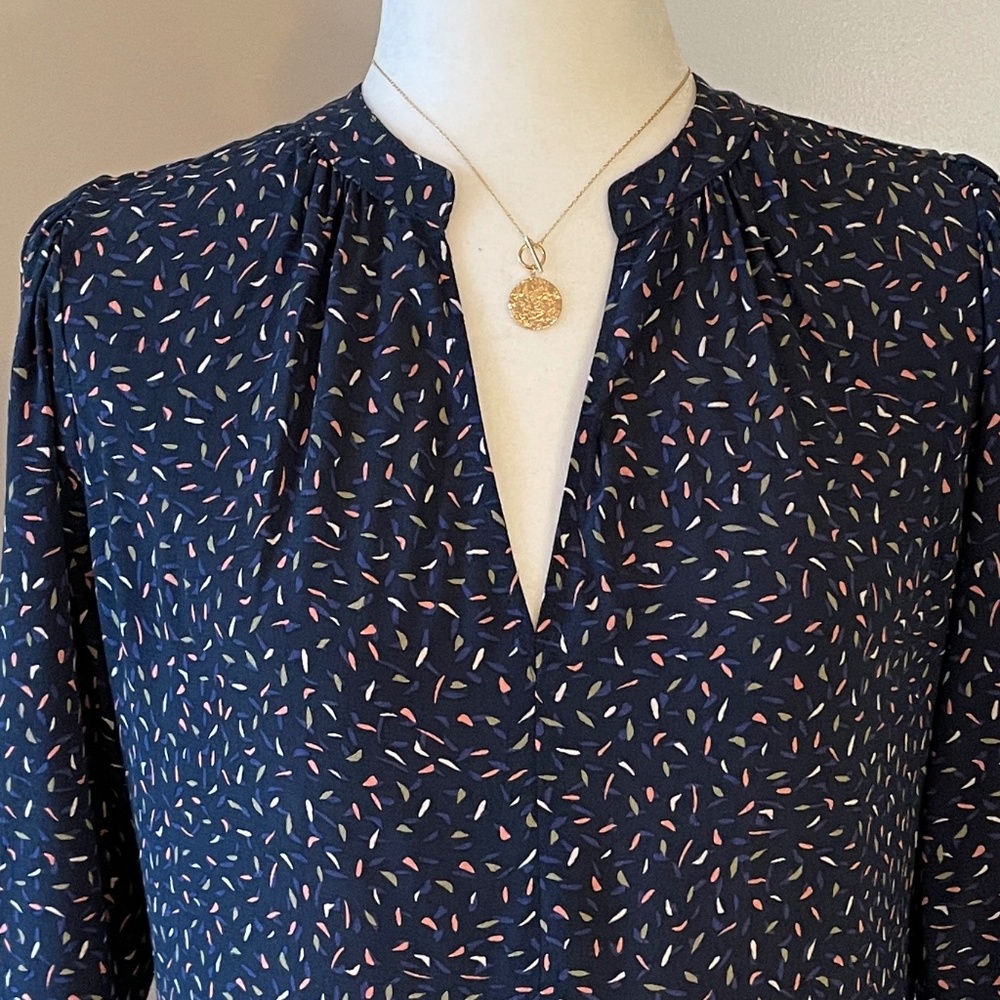 Anthropologie Navy Blue Mini Dress - Picture 4 of 9